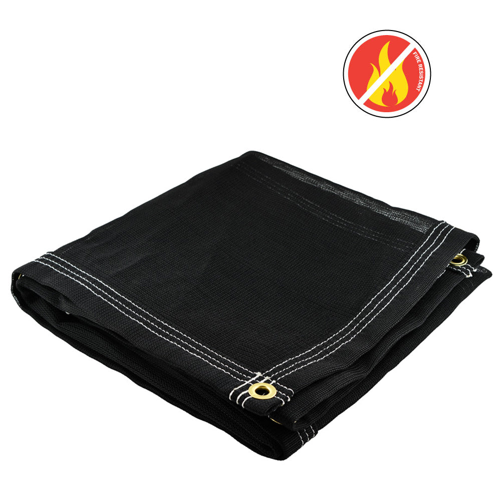 Fire Retardant Black Mesh Tarp 70 Shade Tarps & TieDowns