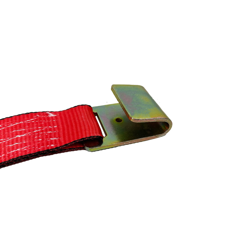 2" x 30' Ratchet Strap with Flat Hook - Red
