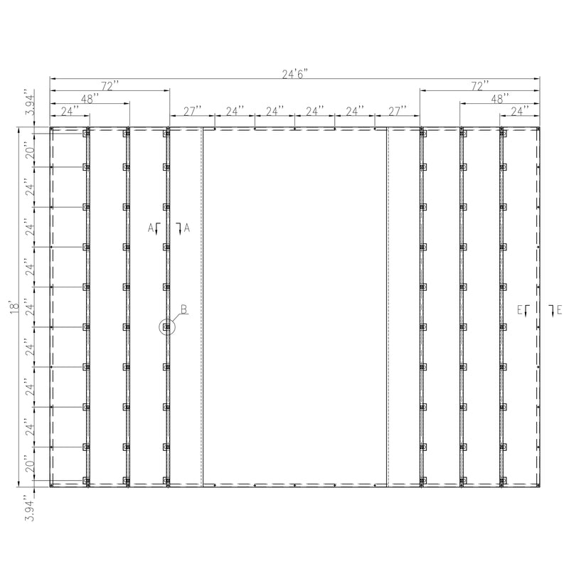 Heavy Duty Steel Truck Tarps - 18' x 24'6'' Black 12 oz