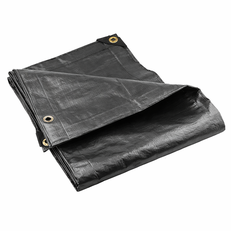 Black Super Heavy-Duty Poly Tarps