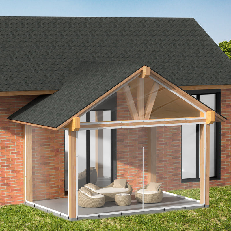 Fire Retardant Clear Vinyl Tarps - 20 Mil