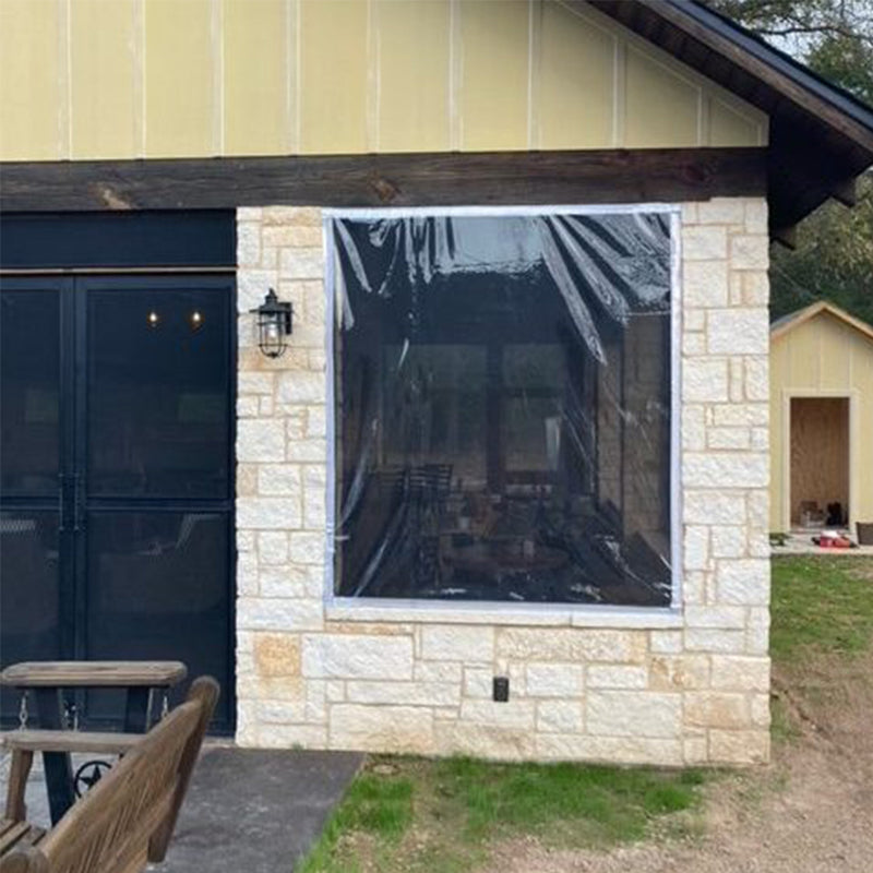 Fire Retardant Clear Vinyl Tarps - 20 Mil