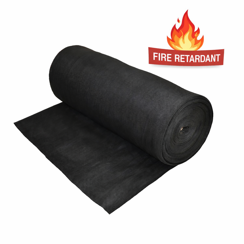 Black Mesh Roll – 70% Fire Retardant