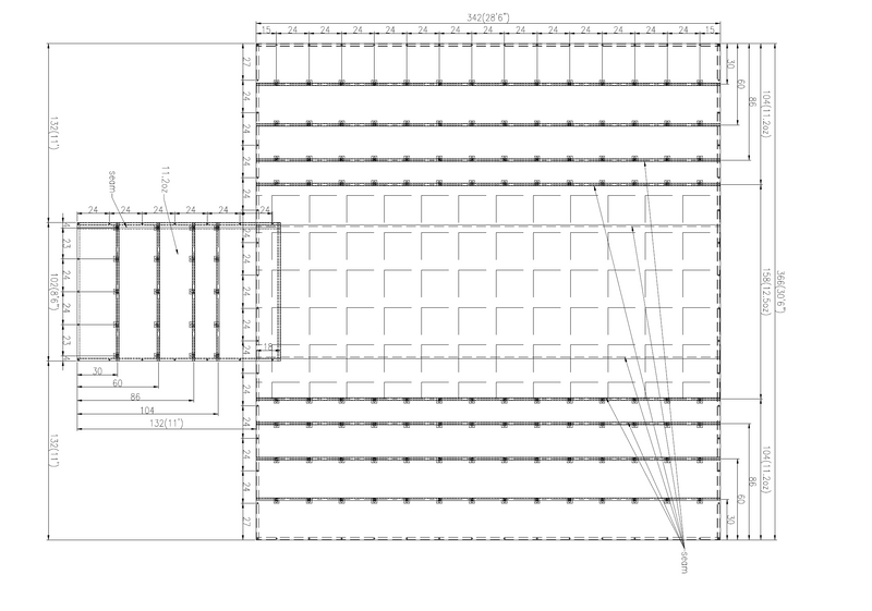 Heavy Duty Lumber Truck Tarps – 28'6" x 30'6" (11' Drop) Black 12 oz