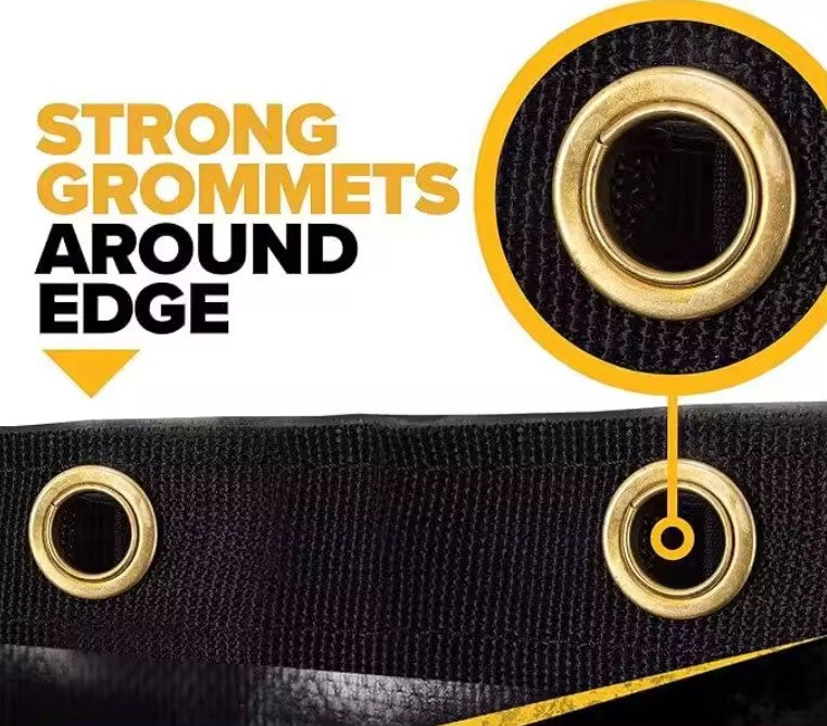 Heavy Duty Lumber Truck Tarps - 24' x 27' (8' Drop) Black 12 oz