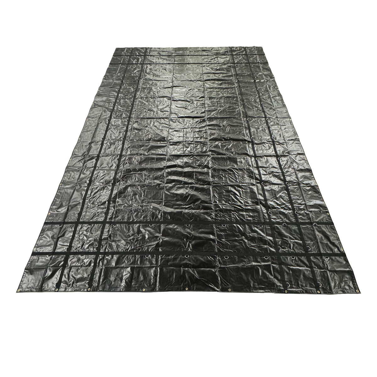 Heavy Duty Steel Truck Tarps 16' x 24' (2R 4S) Black 14 oz — Tarps & TieDowns