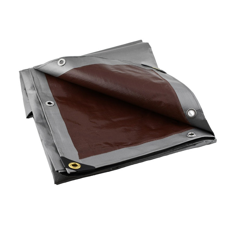 Silver-Brown Super Heavy-Duty Poly Tarps