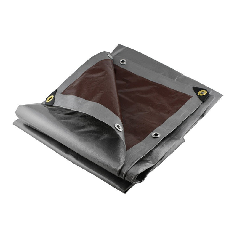 Silver-Brown Super Heavy-Duty Poly Tarps