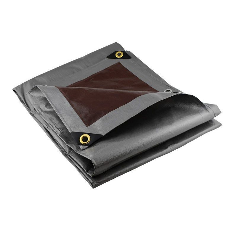 Silver-Brown Super Heavy-Duty Poly Tarps