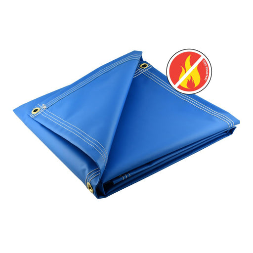 Light Blue Fire Retardant Vinyl Tarps
