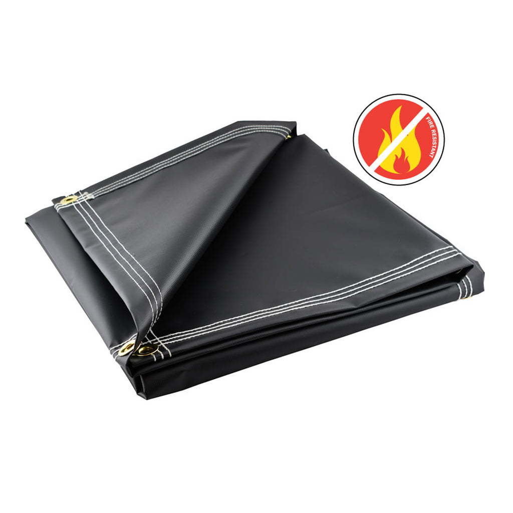 heat resistant tarps Black Fire Retardant Vinyl Tarps