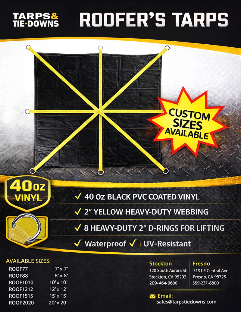 Debris Lifting Roofer's Tarp 7' x 7'