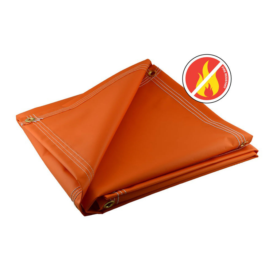 orange fire retardant tarps