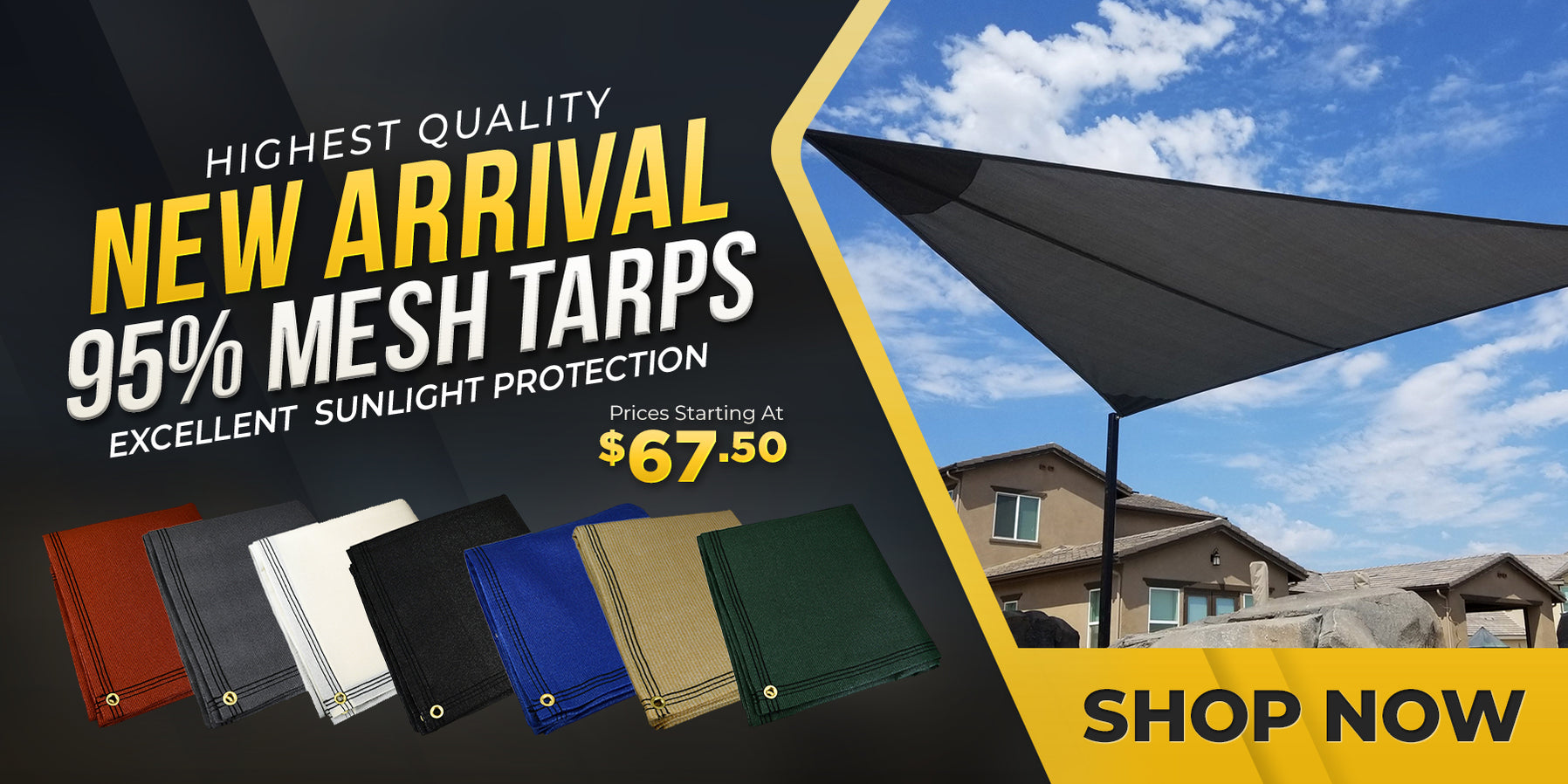 Tarps & Tie Downs Stockton, CA Custom Mesh & Vinyl Tarps — Tarps