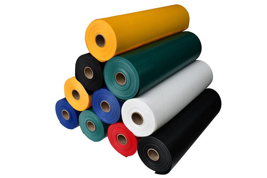 rolls of vinyl fabric