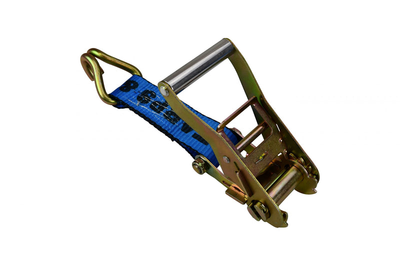 2'' x 14' Auto Tie Down Ratchet Strap with Wire Hook and Rubber Cleats