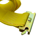 2" x 12' Yellow Logistic Strap With Cam Buckle & E-Track Fitting