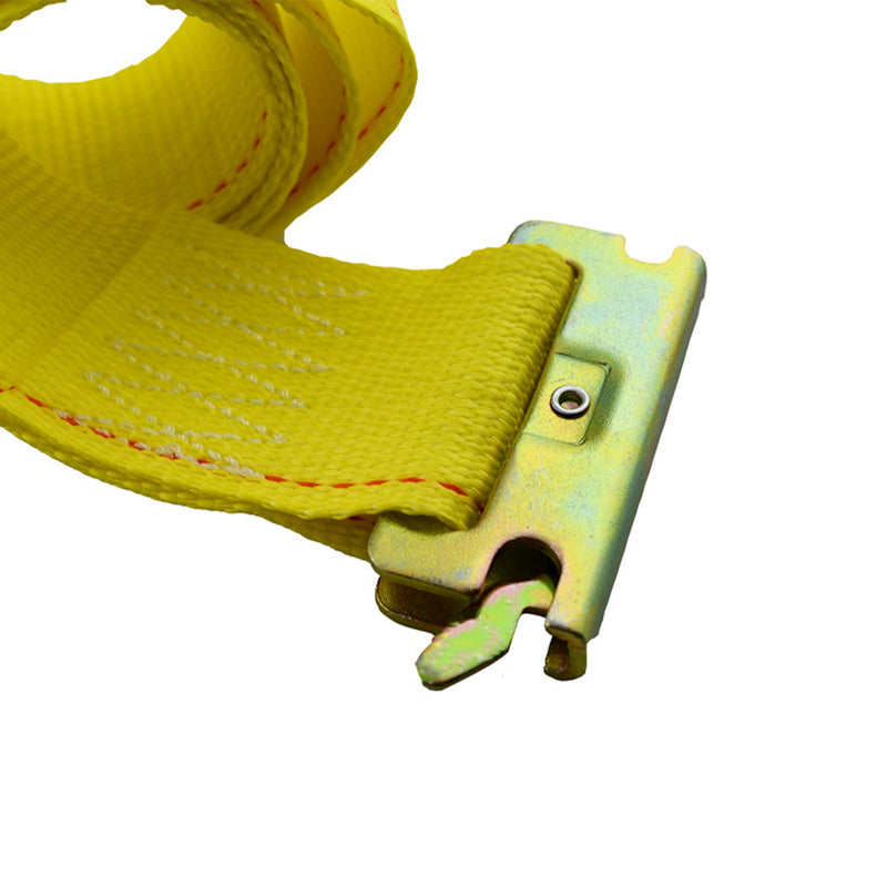 2" x 12' Yellow Logistic Strap With Cam Buckle & E-Track Fitting