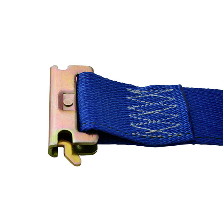 2" x 20' Blue Logistic Strap With Ratchet & E-Track Fitting