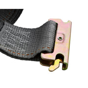 2" x 16' Gray Logistic Strap With Ratchet & E-Track Fitting