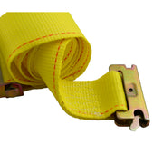 2" x 12' Yellow Logistic Strap With Ratchet & E-Track Fitting