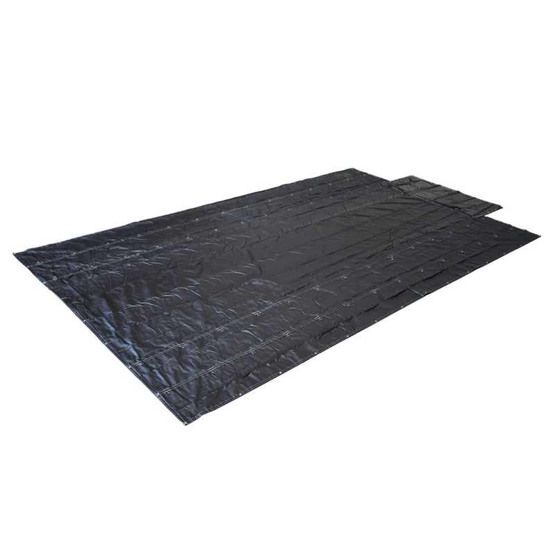Heavy Duty Lumber Truck Tarps - 24'6'' x 27' (8' Drop) Black 16 oz