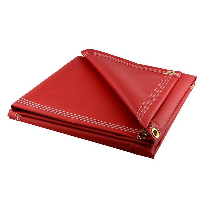 Super Heavy Duty Red Vinyl Tarps - 22 oz