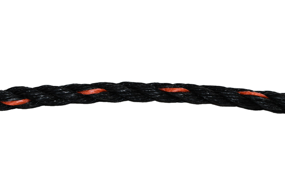 PolyPro Cal Truck Rope, 1/2'' x 600', Black/Orange