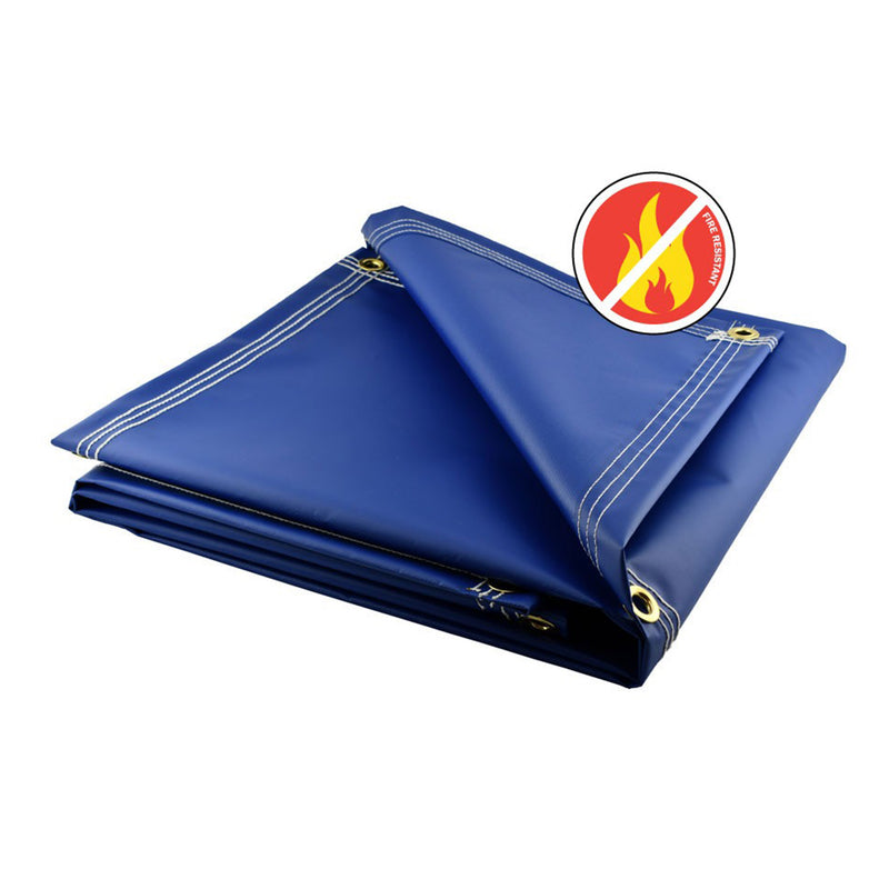 Royal Blue Fire Retardant Vinyl Tarps - 18 oz