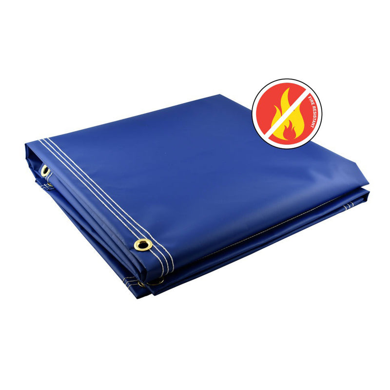 Royal Blue Fire Retardant Vinyl Tarps - 18 oz