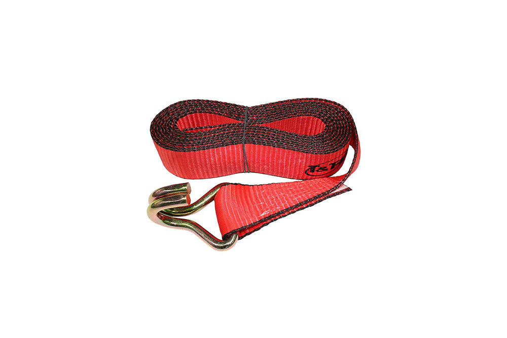 2" x 12' Red Strap with Wire Hook