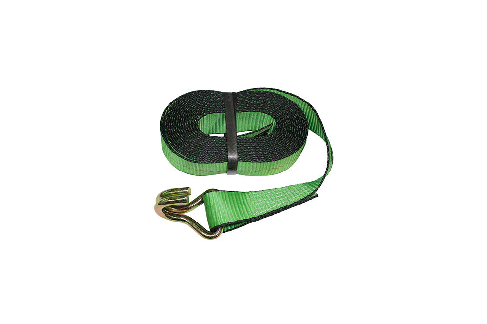 2" x 20' Green Strap with Wire Hook