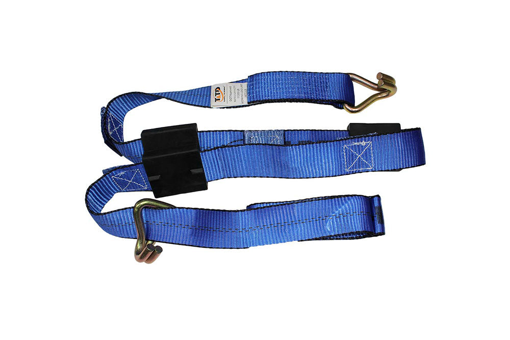 2'' x 10' Auto Tie Down Strap with Wire Hook and Rubber Cleats