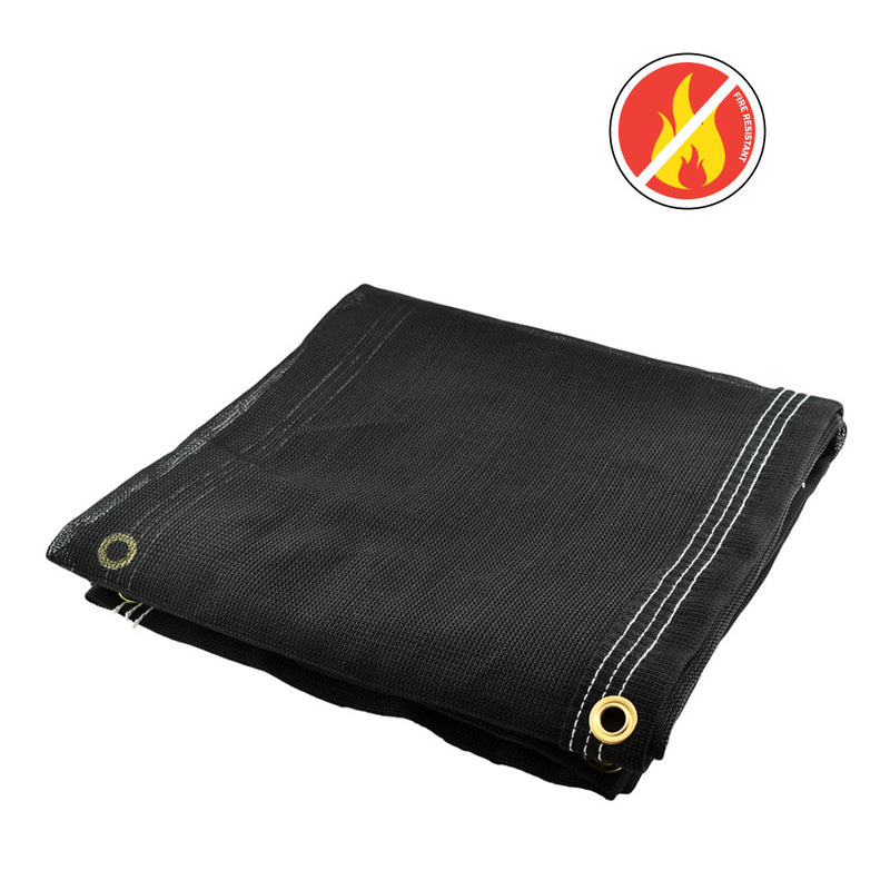 20′ x 50′ Black Fire Retardant Mesh Tarp – 60% Shade