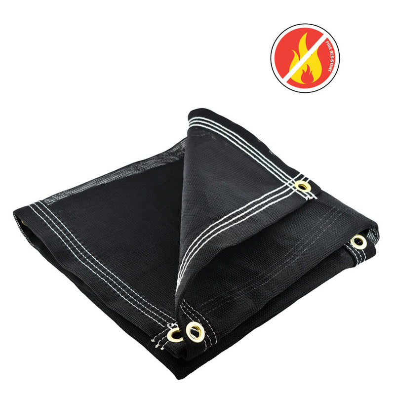20′ x 50′ Black Fire Retardant Mesh Tarp – 60% Shade